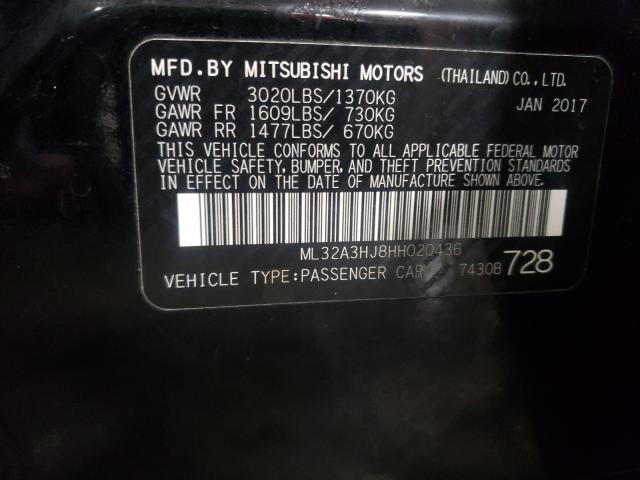 2017 MITSUBISHI MIRAGE ES ML32A3HJ8HH020436