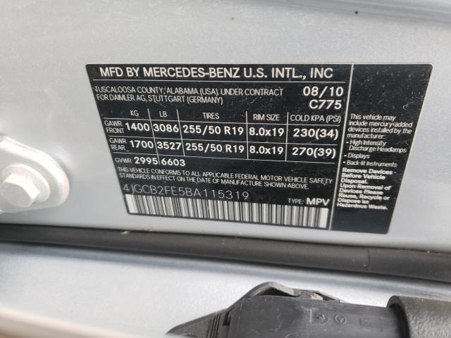 2011 MERCEDES-BENZ R 350 BLUE 4JGCB2FE5BA115319