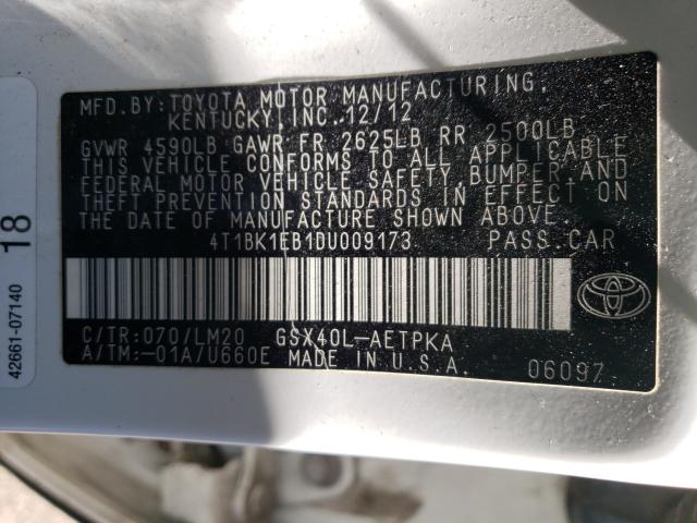 2013 TOYOTA AVALON BAS 4T1BK1EB1DU009173
