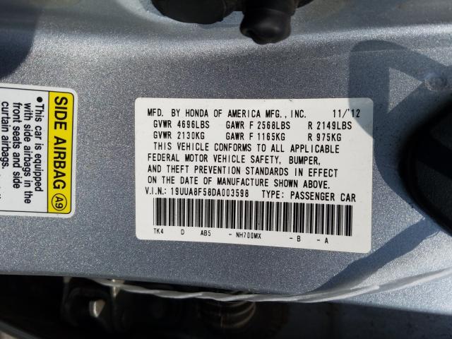 2013 ACURA TL TECH 19UUA8F58DA003598