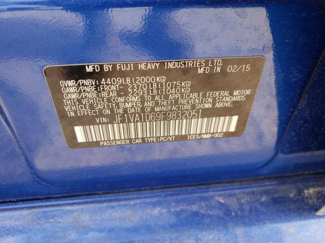 2015 SUBARU WRX PREMIU JF1VA1D69F9832051