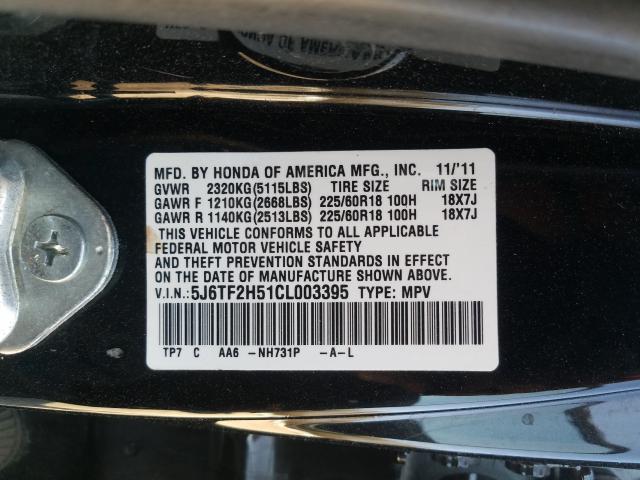 2012 HONDA CROSSTOUR 5J6TF2H51CL003395