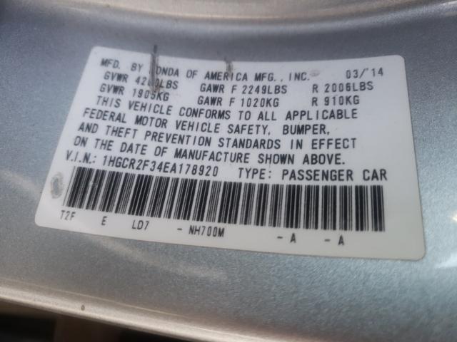 2014 HONDA ACCORD LX 1HGCR2F34EA178920