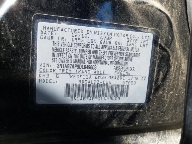 2013 NISSAN SENTRA S - 3N1AB7AP9DL649603