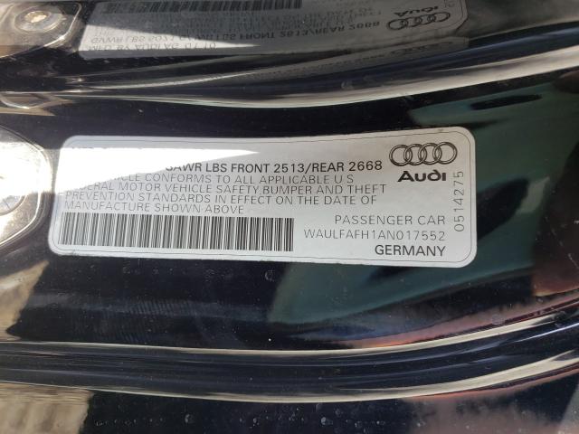 2010 AUDI A5 PREMIUM WAULFAFH1AN017552