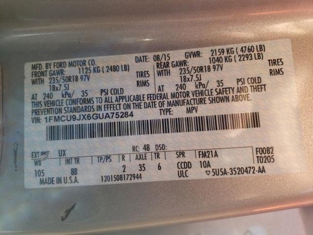 2016 FORD ESCAPE TIT 1FMCU9JX6GUA75284