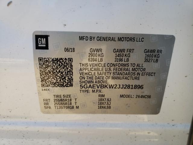 2018 BUICK ENCLAVE PR 5GAEVBKW2JJ281896