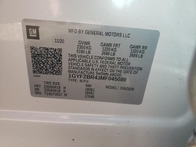 2021 CADILLAC XT4 LUXURY 1GYFZBR43MF045089