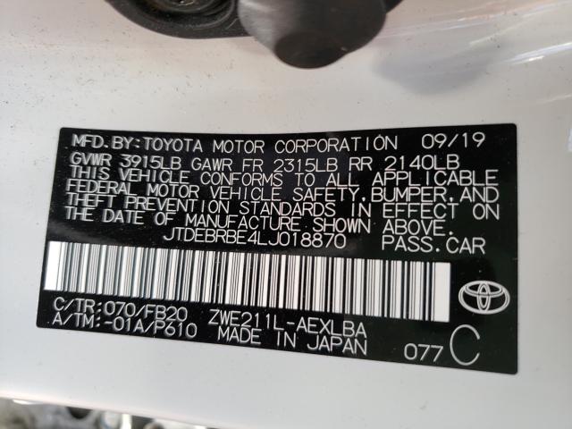 2020 TOYOTA COROLLA LE JTDEBRBE4LJ018870