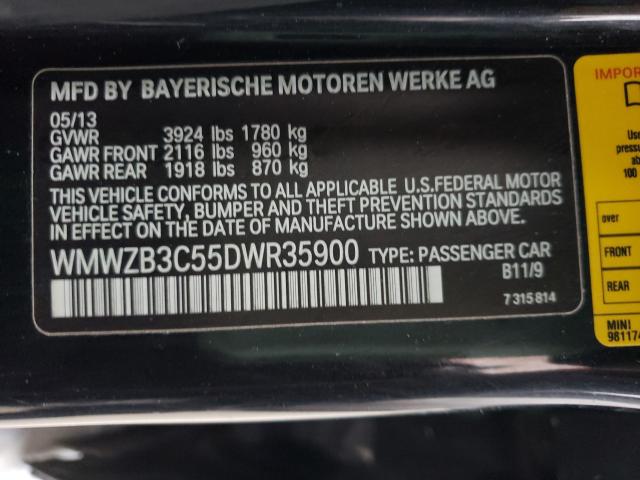 2013 MINI COOPER COU WMWZB3C55DWR35900