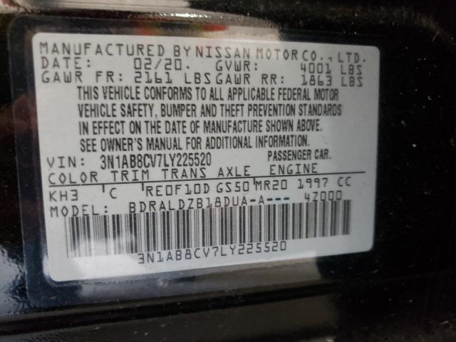 2020 NISSAN SENTRA SV 3N1AB8CV7LY225520