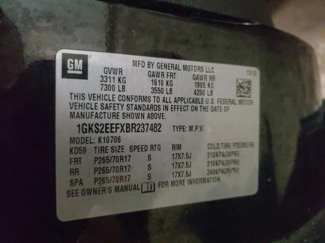 2011 GMC YUKON DENA 1GKS2EEFXBR237482