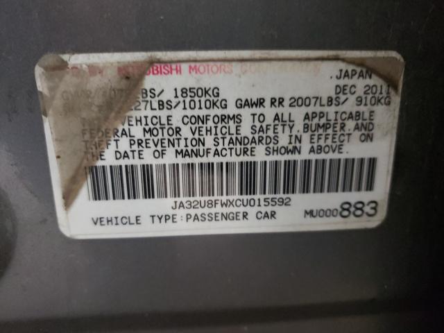 2012 MITSUBISHI LANCER JA32U8FWXCU015592