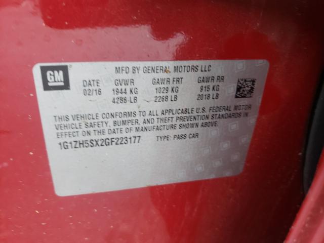 2016 CHEVROLET MALIBU PRE 1G1ZH5SX2GF223177