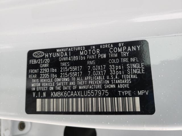 2020 HYUNDAI KONA SEL P KM8K6CAAXLU557975