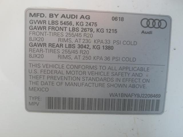 2018 AUDI Q5 PREMIUM WA1BNAFY9J2208469