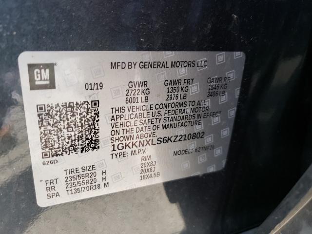 2019 GMC ACADIA DEN 1GKKNXLS6KZ210802
