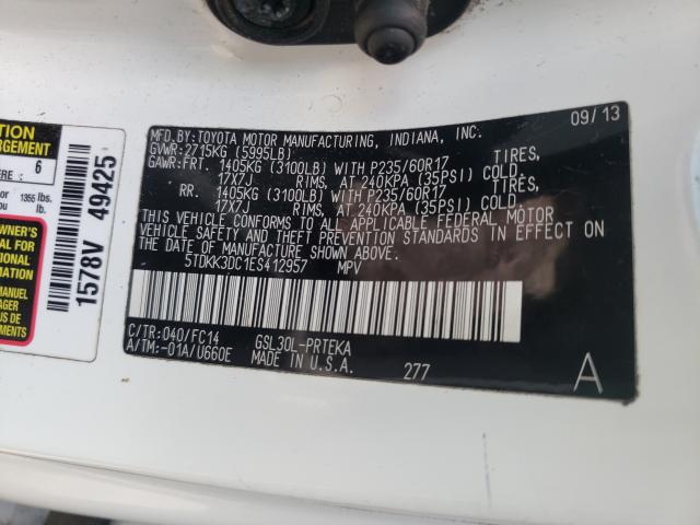 2014 TOYOTA 42-6FGC 5TDKK3DC1ES412957