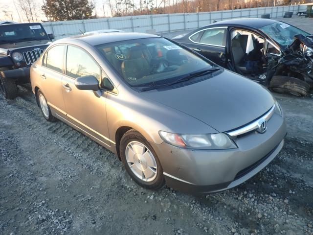 Salvage cars for sale from Copart Spartanburg, SC: 2008 Honda Civic Hybrid