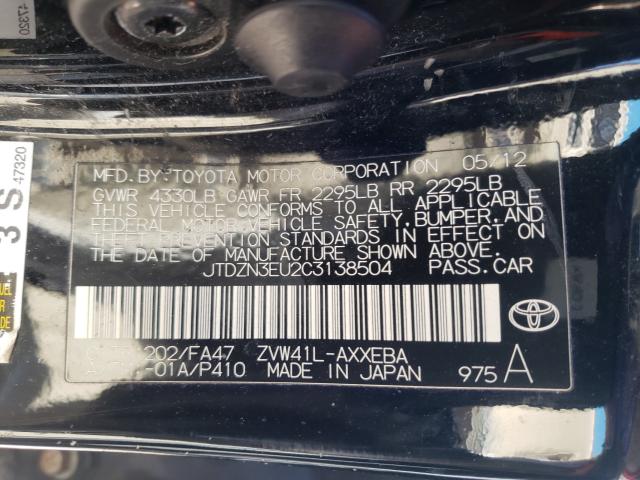 2012 TOYOTA PRIUS V JTDZN3EU2C3138504