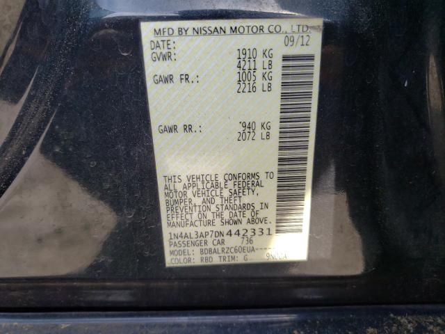 2013 NISSAN ALTIMA 2.5 1N4AL3AP7DN442331