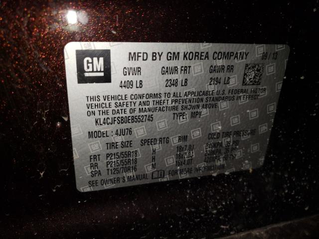 2014 BUICK ENCORE CON KL4CJFSB0EB552745