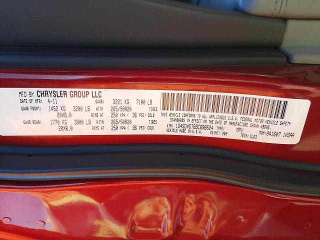 2011 DODGE DURANGO CR 1D4SD4GT6BC698624