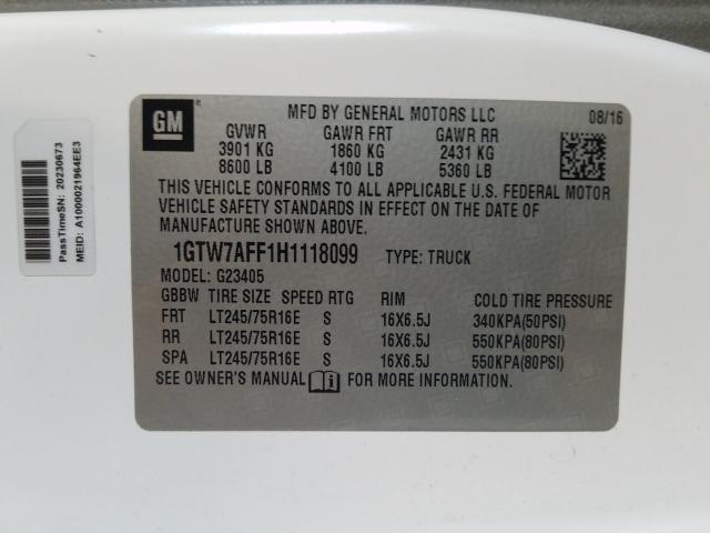 2017 GMC SAVANA G25 1GTW7AFF1H1118099