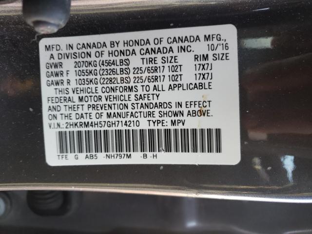 2016 HONDA CR-V EX 2HKRM4H57GH714210