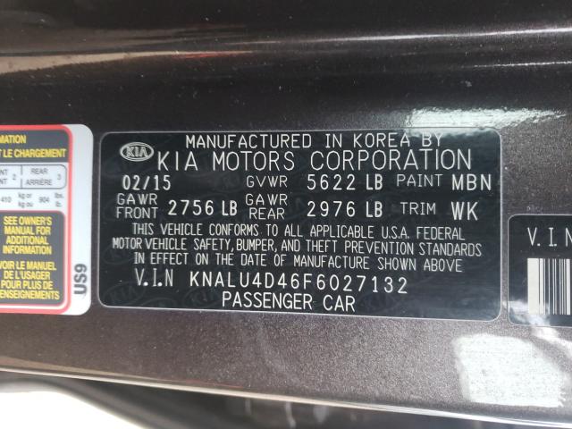 2015 KIA K900 KNALU4D46F6027132