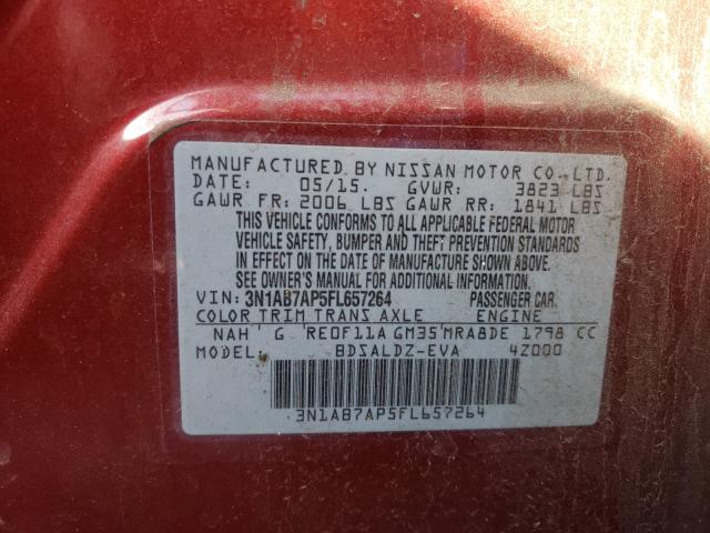 2015 NISSAN SENTRA S 3N1AB7AP5FL657264