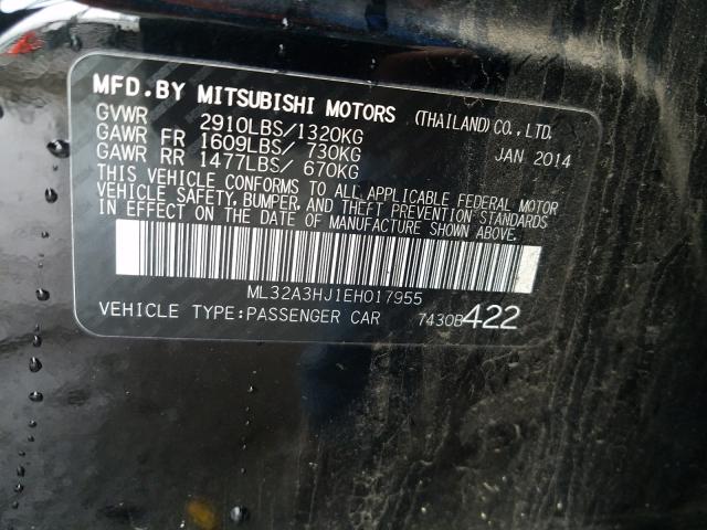 2014 MITSUBISHI MIRAGE DE ML32A3HJ1EH017955