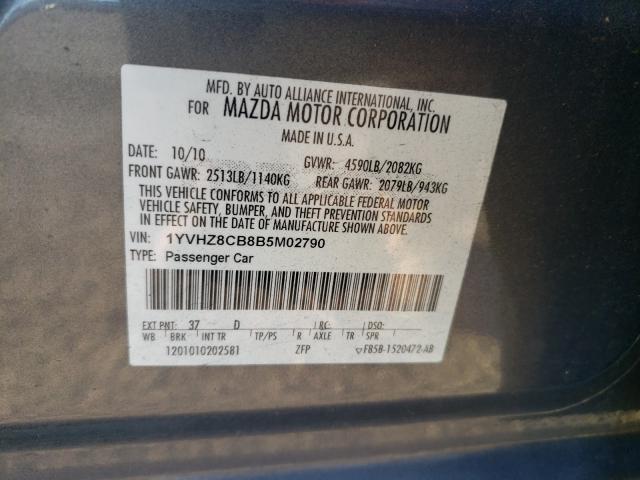 2011 MAZDA 6 S 1YVHZ8CB8B5M02790