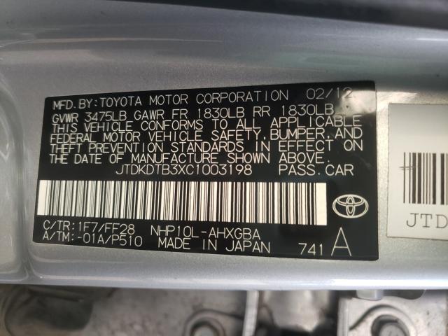 2012 TOYOTA PRIUS C - JTDKDTB3XC1003198