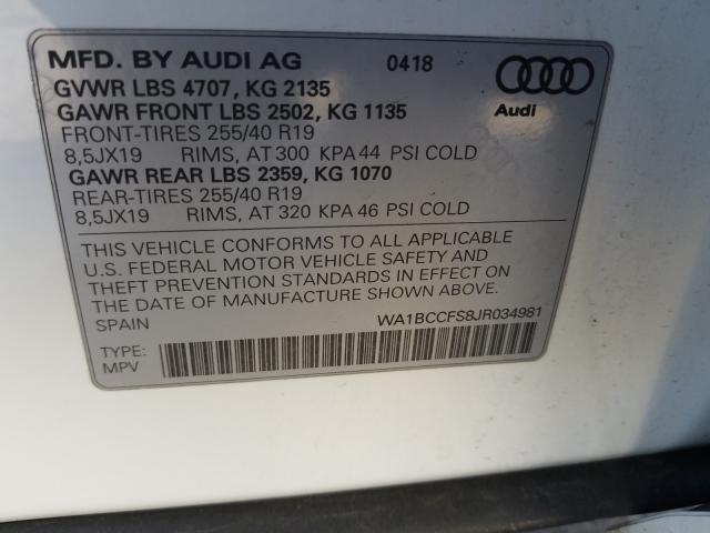 2018 AUDI Q3 PREMIUM WA1BCCFS8JR034981
