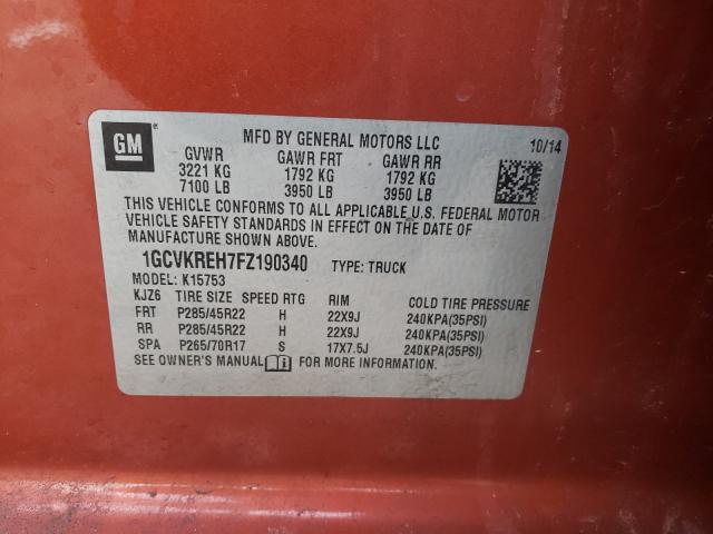 2015 CHEVROLET SILVERADO 1GCVKREH7FZ190340