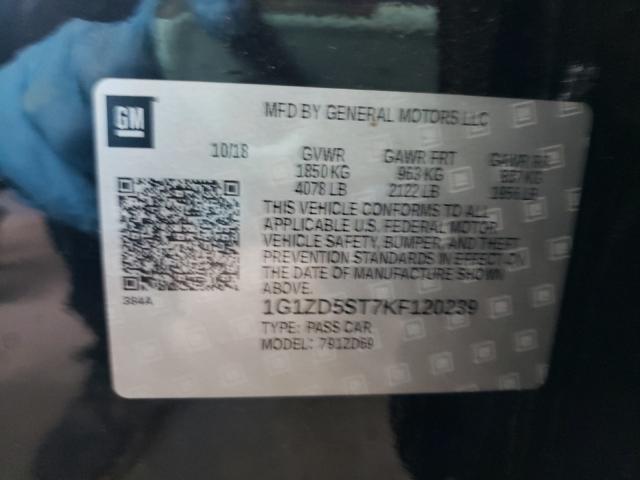2019 CHEVROLET MALIBU LT - 1G1ZD5ST7KF120239