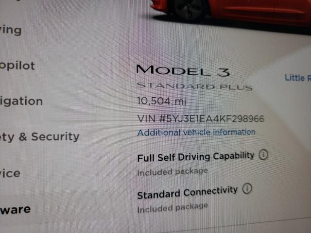 2019 TESLA MODEL 3 5YJ3E1EA4KF298966