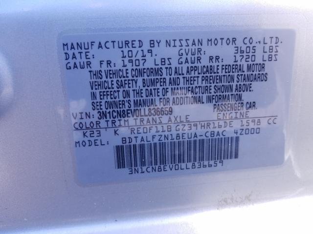 2020 NISSAN VERSA SV 3N1CN8EV0LL836659