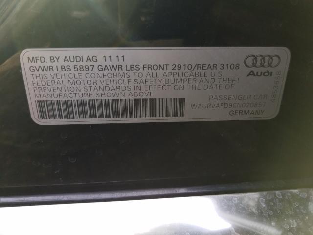 2012 AUDI A8 L QUATT WAURVAFD9CN020857