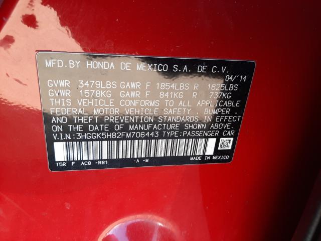 2015 HONDA FIT EX 3HGGK5H82FM706443