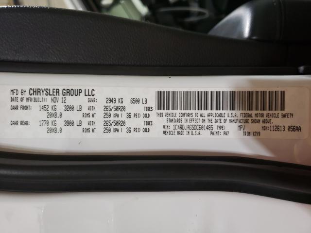2013 DODGE DURANGO SX 1C4RDJAG5DC601485
