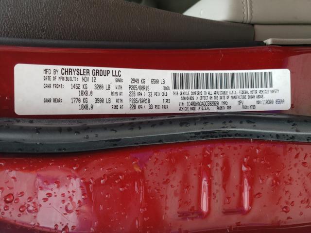 2013 DODGE DURANGO SX 1C4RDHAG4DC592920