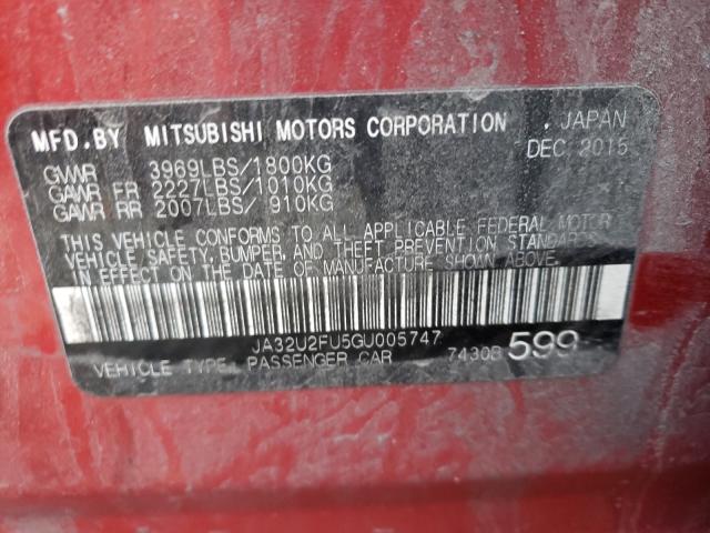 2016 MITSUBISHI LANCER ES JA32U2FU5GU005747