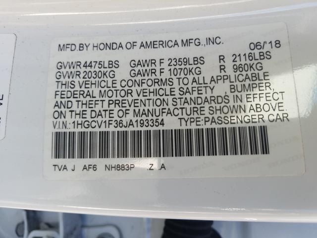 2018 HONDA ACCORD SPO - 1HGCV1F36JA193354