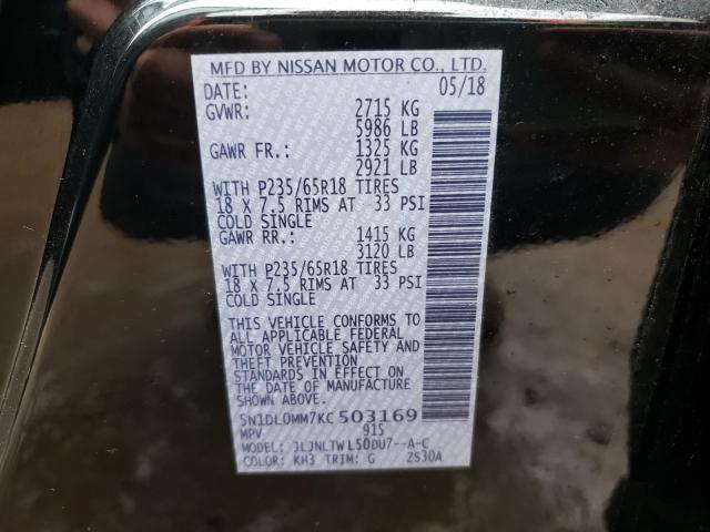 2019 INFINITI QX60 LUXE 5N1DL0MM7KC503169
