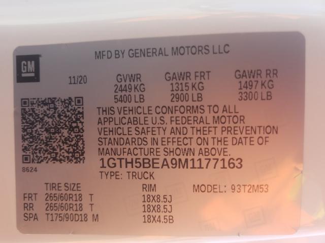 2021 GMC CANYON ELE 1GTH5BEA9M1177163