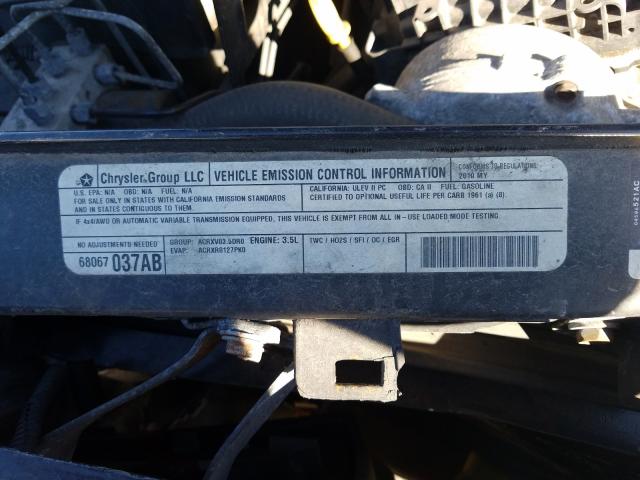 2010 DODGE CHARGER RA 2B3CA9CV3AH317453