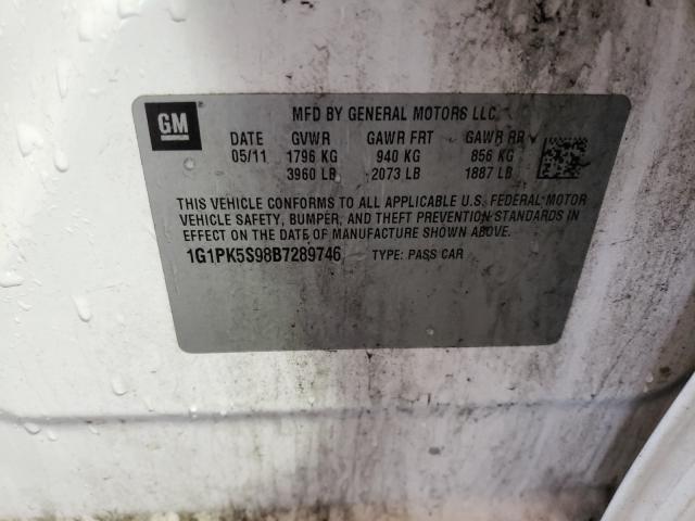 2011 CHEVROLET CRUZE ECO 1G1PK5S98B7289746