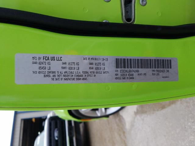 2019 DODGE CHARGER SC 2C3CDXGJ6KH742480
